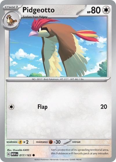 Pidgeotto, 151 #17, Pokémon TCG card