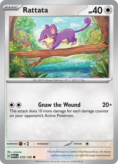 Rattata, 151 #19, Pokémon TCG card