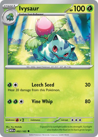 Ivysaur, 151 #2, Pokémon TCG card