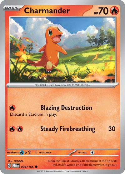 Charmander, 151 #4, Pokémon TCG card