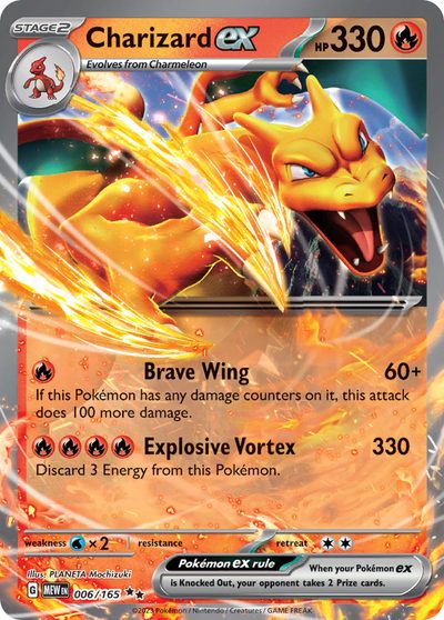 Charizard ex, 151 #6, Pokémon TCG card