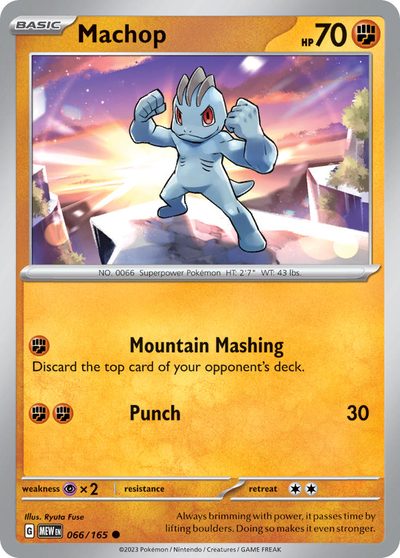 Machop, 151 #66, Pokémon TCG card
