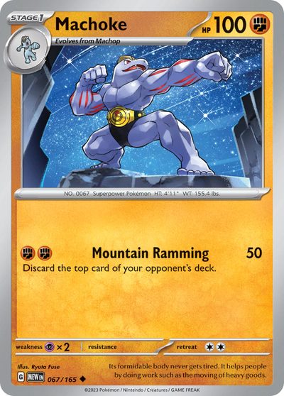 Machoke, 151 #67, Pokémon TCG card