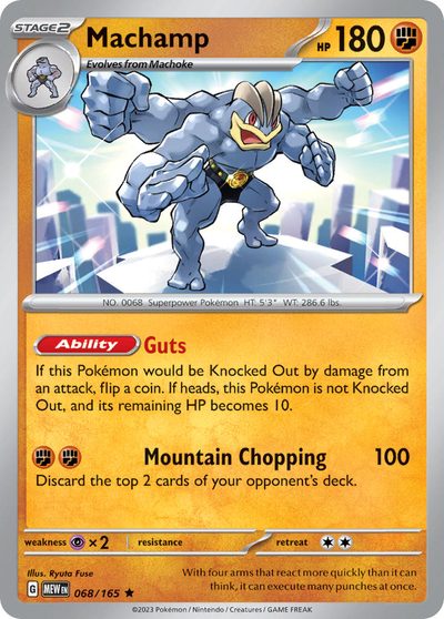 Machamp, 151 #68, Pokémon TCG card