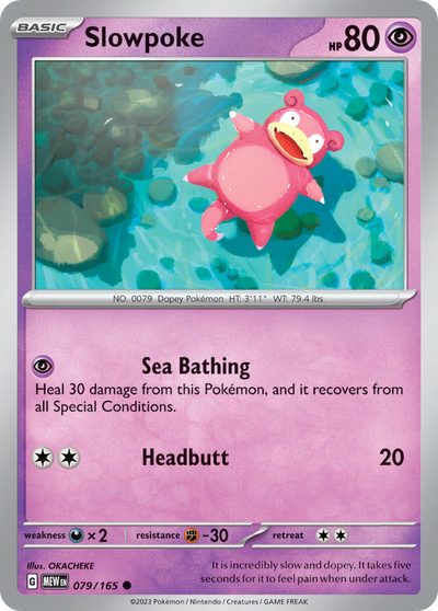 Slowpoke, 151 #79, Pokémon TCG card