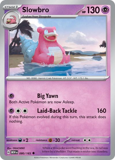 Slowbro, 151 #80, Pokémon TCG card