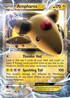 Ampharos-EX, Ancient Origins #27, Pokémon TCG card