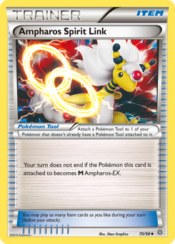 Ampharos Spirit Link, Ancient Origins #70, Pokémon TCG card
