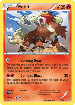 Entei, Ancient Origins #14, Pokémon TCG card