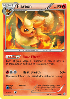 Flareon, Ancient Origins #13, Pokémon TCG card