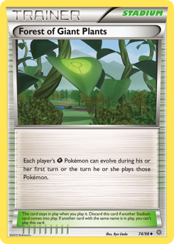 Forest of Giant Plants, Ancient Origins #74, Pokémon TCG card