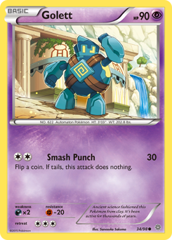 Golett, Ancient Origins #34, Pokémon TCG card