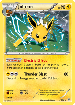 Jolteon, Ancient Origins #26, Pokémon TCG card