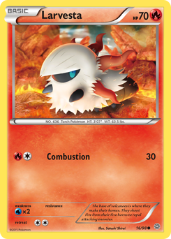 Larvesta, Ancient Origins #16, Pokémon TCG card