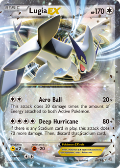 Lugia-EX, Ancient Origins #68, Pokémon TCG card