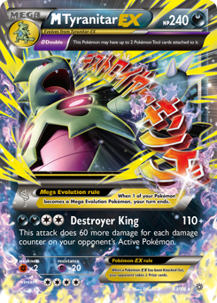 M Tyranitar-EX, Ancient Origins #43, Pokémon TCG card