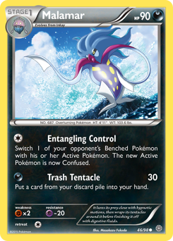 Malamar, Ancient Origins #46, Pokémon TCG card