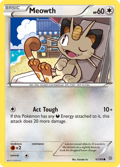 Meowth, Ancient Origins #61, Pokémon TCG card
