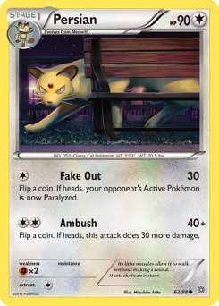 Persian, Ancient Origins #62, Pokémon TCG card