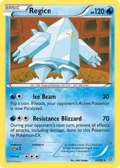 Regice, Ancient Origins #24, Pokémon TCG card