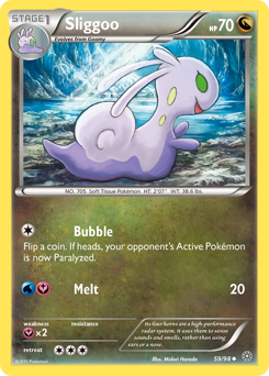 Sliggoo, Ancient Origins #59, Pokémon TCG card
