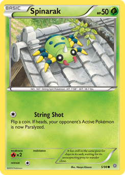 Spinarak, Ancient Origins #5, Pokémon TCG card