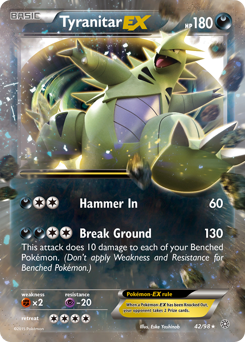 Tyranitar-EX, Ancient Origins #42, Pokémon TCG card
