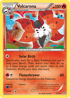 Volcarona, Ancient Origins #17, Pokémon TCG card