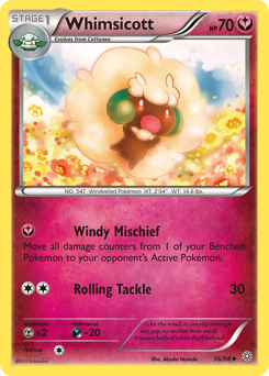 Whimsicott, Ancient Origins #56, Pokémon TCG card