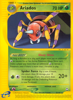 Ariados, Aquapolis #3, Pokémon TCG card