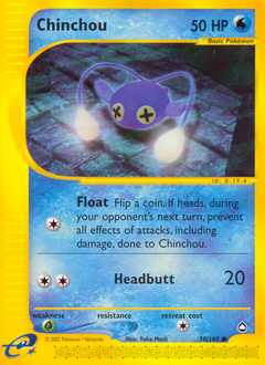 Chinchou, Aquapolis #70, Pokémon TCG card