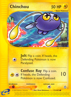 Chinchou, Aquapolis #71, Pokémon TCG card