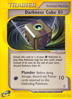 Darkness Cube 01, Aquapolis #119, Pokémon TCG card