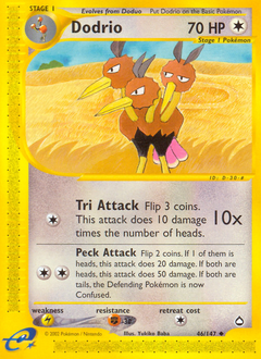 Dodrio, Aquapolis #46, Pokémon TCG card