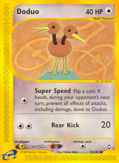 Doduo, Aquapolis #73, Pokémon TCG card