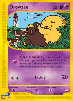Drowzee, Aquapolis #74, Pokémon TCG card