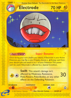 Electrode, Aquapolis #8, Pokémon TCG card