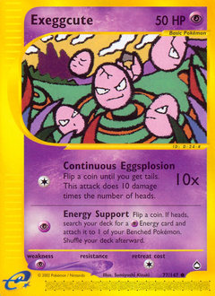 Exeggcute, Aquapolis #77, Pokémon TCG card