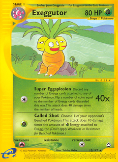 Exeggutor, Aquapolis #12, Pokémon TCG card