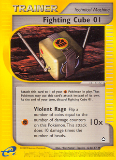Fighting Cube 01, Aquapolis #121, Pokémon TCG card