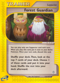Forest Guardian, Aquapolis #123, Pokémon TCG card