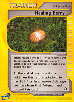 Healing Berry, Aquapolis #125, Pokémon TCG card
