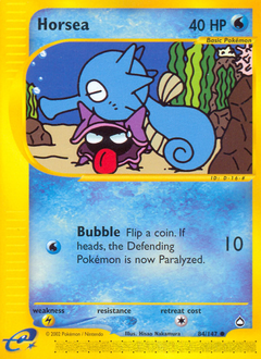 Horsea, Aquapolis #84, Pokémon TCG card