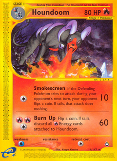 Houndoom, Aquapolis #14, Pokémon TCG card