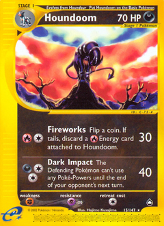 Houndoom, Aquapolis #15, Pokémon TCG card