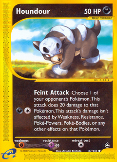 Houndour, Aquapolis #87, Pokémon TCG card