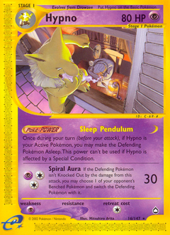 Hypno, Aquapolis #16, Pokémon TCG card