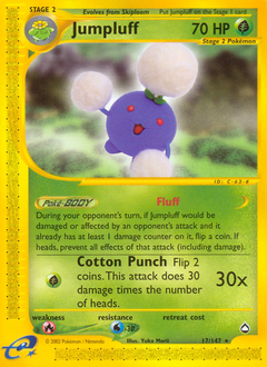 Jumpluff, Aquapolis #17, Pokémon TCG card