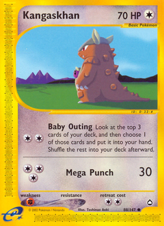 Kangaskhan, Aquapolis #88, Pokémon TCG card
