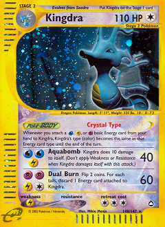 Kingdra, Aquapolis #148, Pokémon TCG card